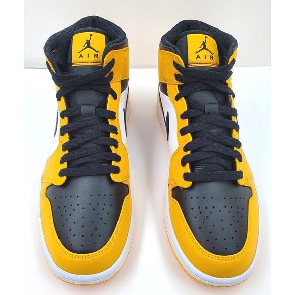 Nike Air Jordan 1 Mid Taxi Black Yellow 554724-701 Men\'s main image 8
